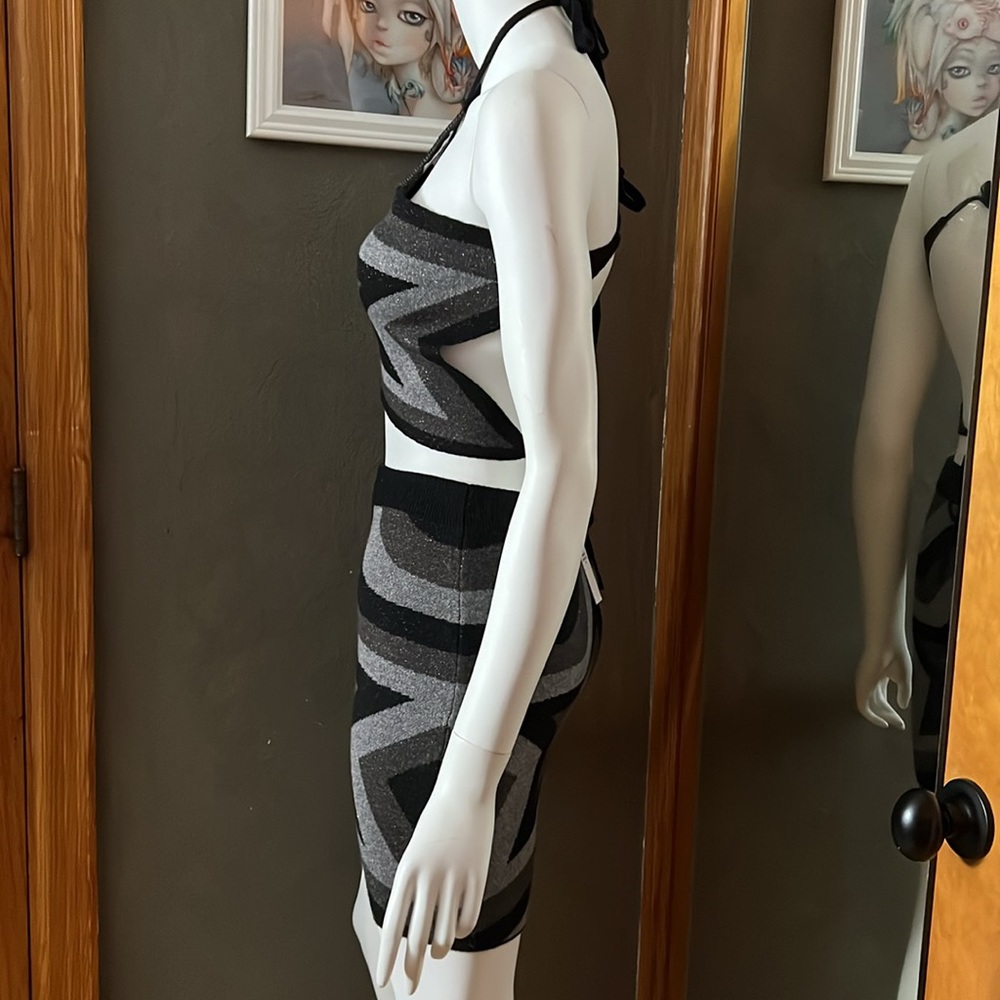 NWT Steve Madden Retro Star Knit Skirt & Halter Top Set Small - Picture 8 of 12
